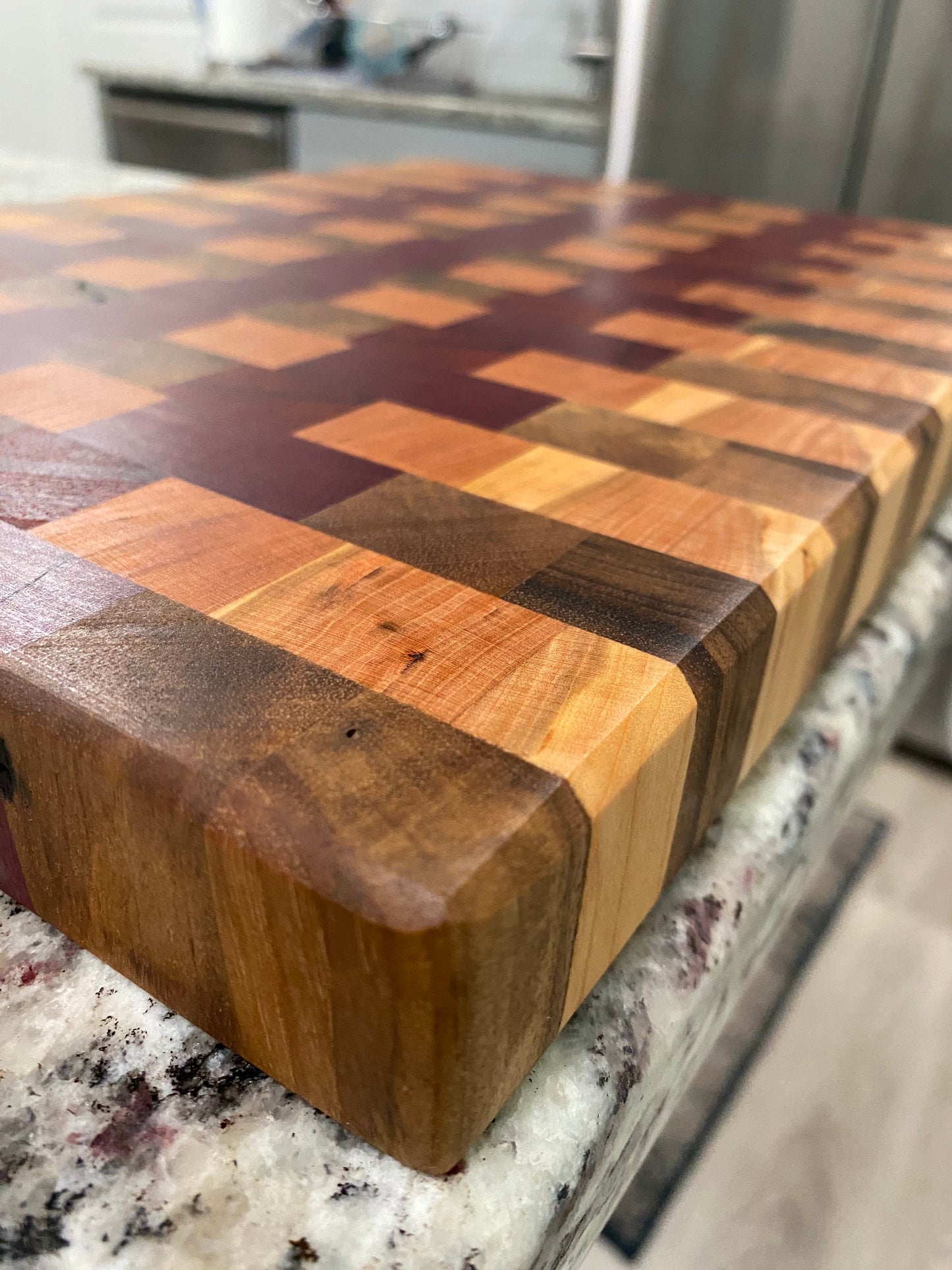 Sold - End Grain Purple Heart-Padauk