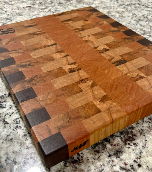 Sold End Grain Borello Spalted Maple Cherry Mix