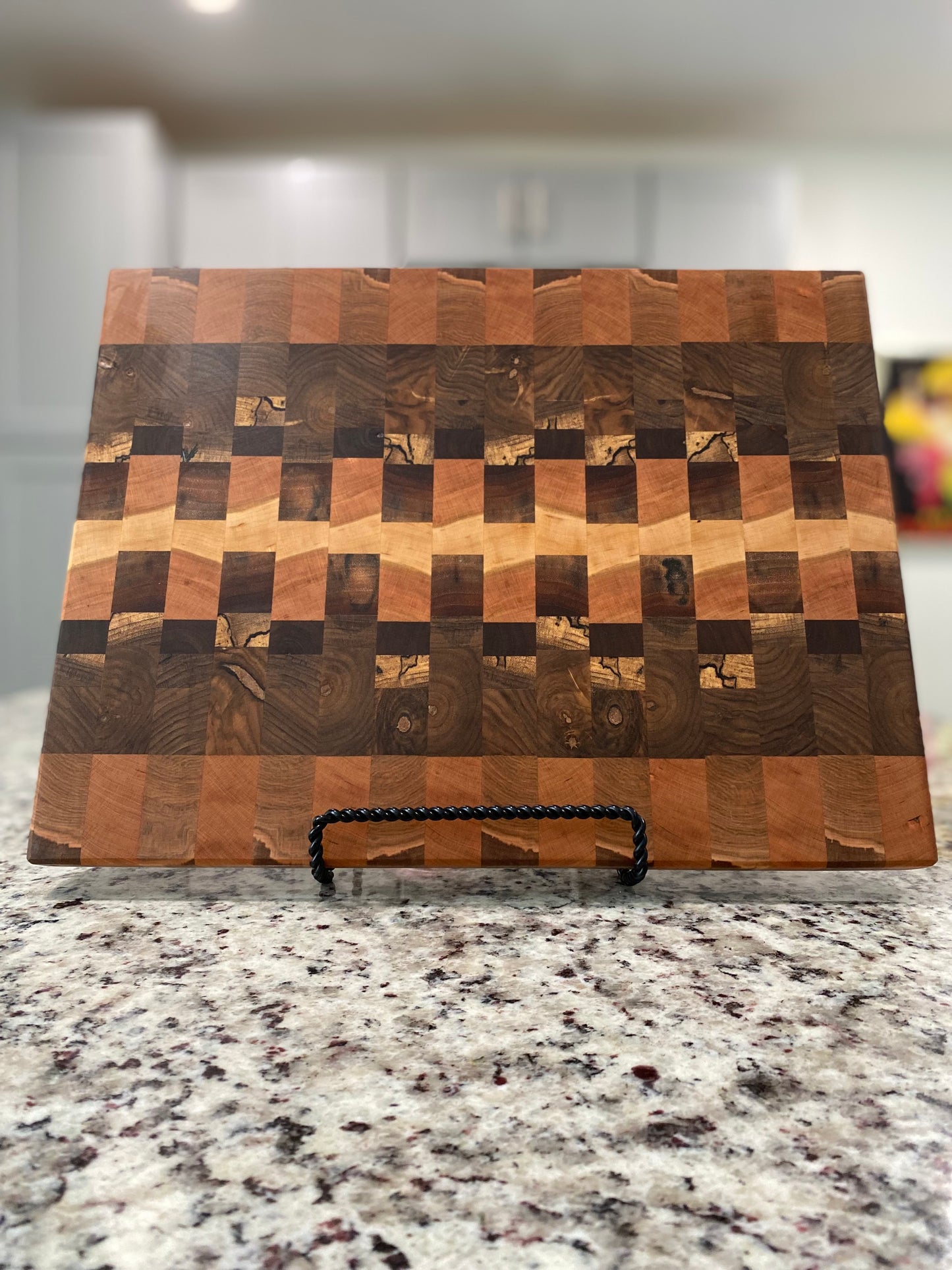 Sold - End Grain Cherry and English Walnut Offset