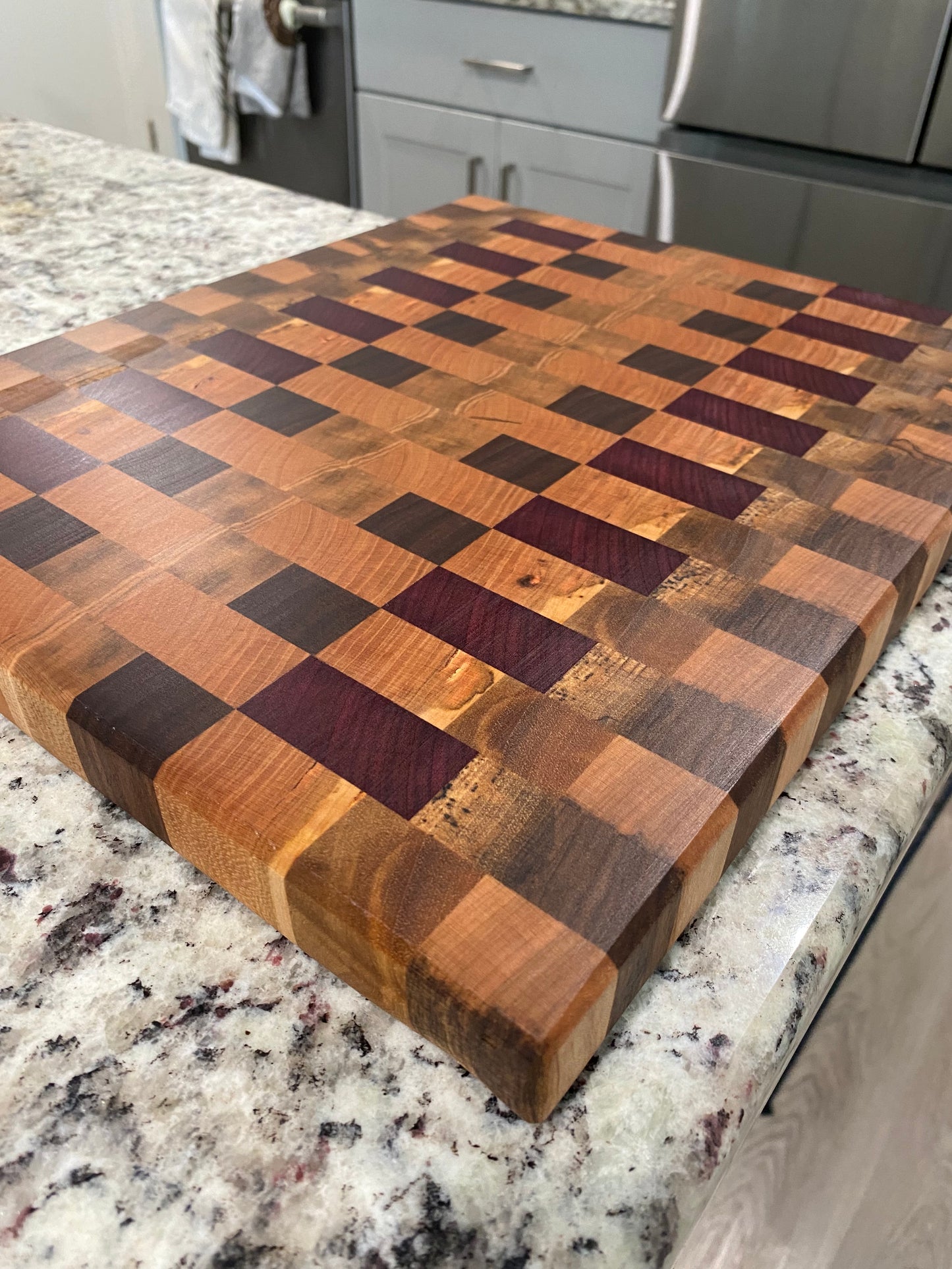 "Sold" - End Grain Large Purple Heart Maple River