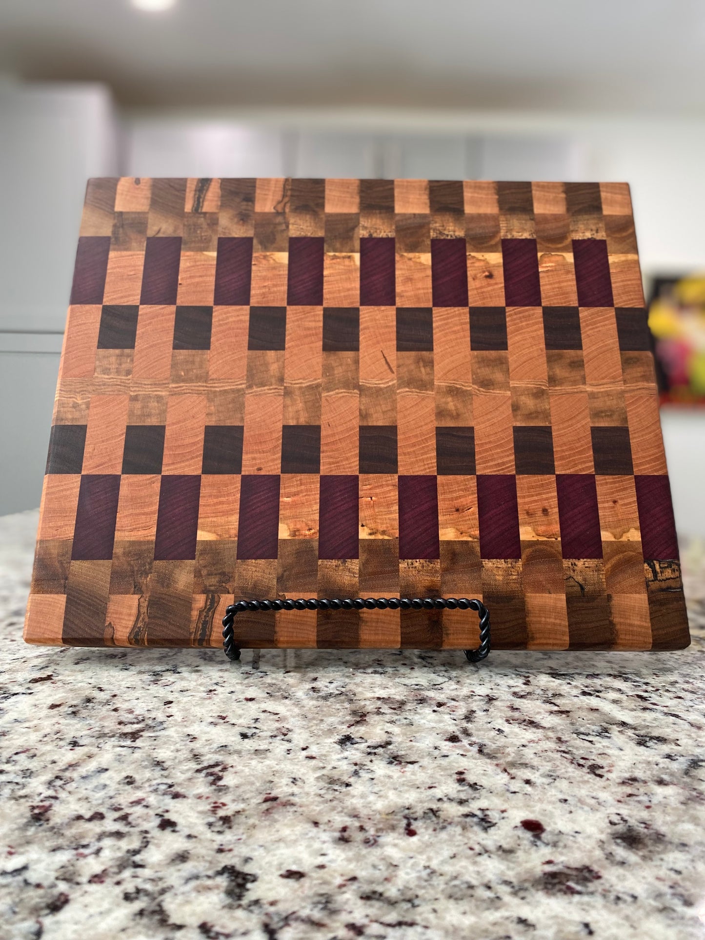 "Sold" - End Grain Large Purple Heart Maple River