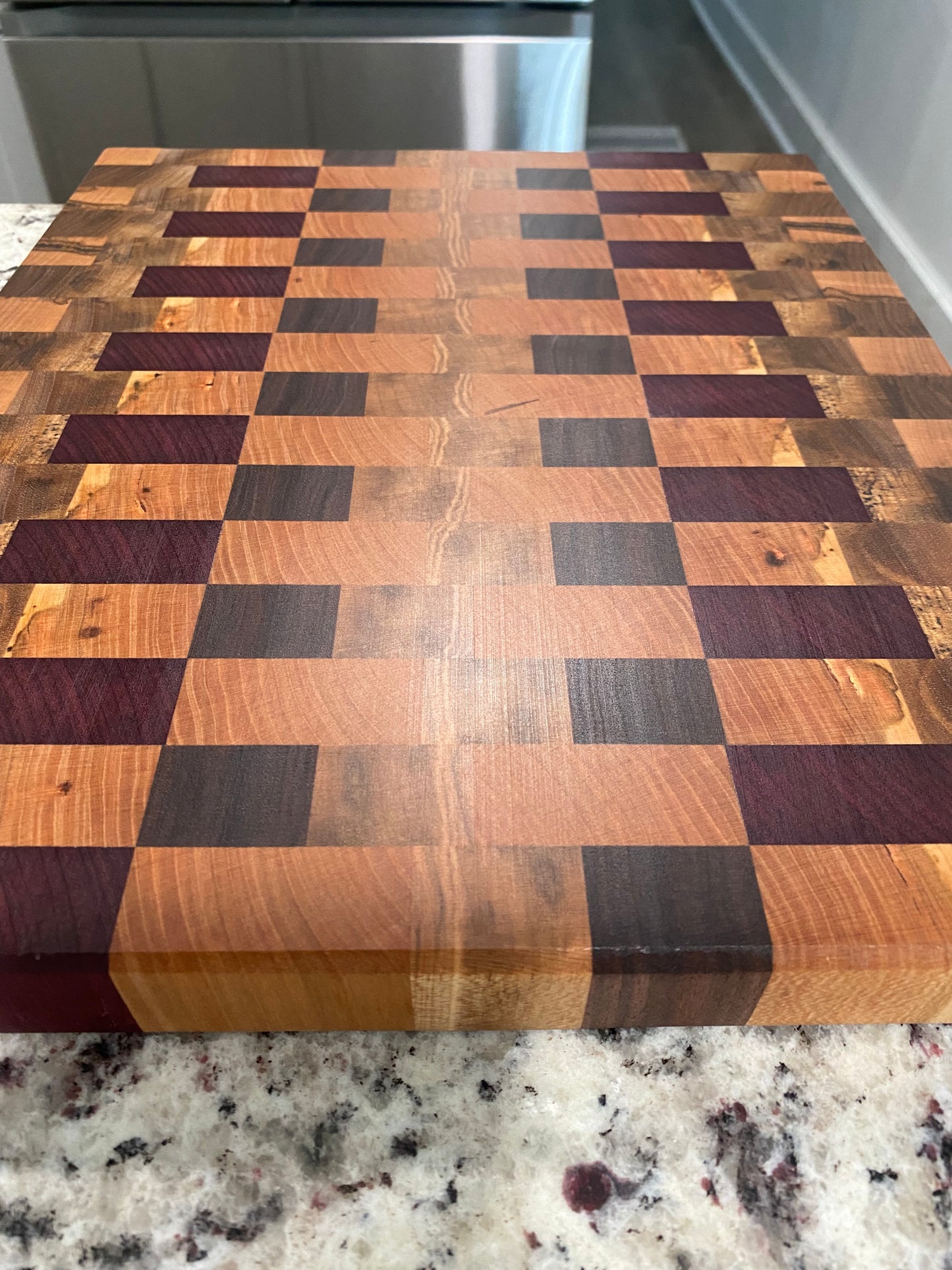 "Sold" - End Grain Large Purple Heart Maple River