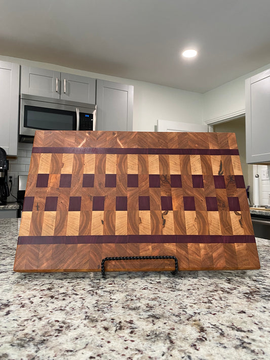 Sold - End Grain Matching Purple Heart