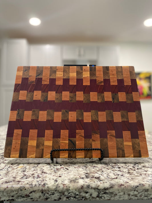 Sold - End Grain Purple Heart-Padauk