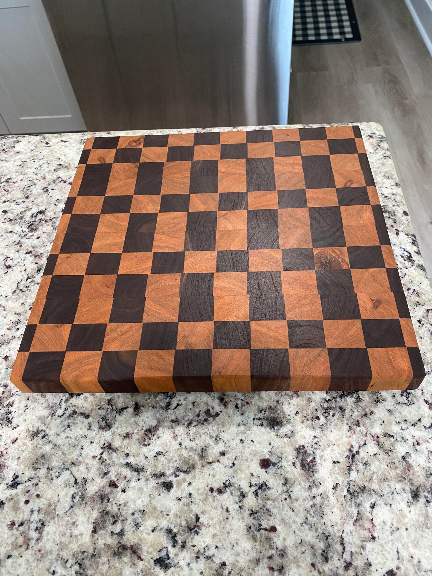 Sold Out - End Grain Cherry Walnut Double Checker