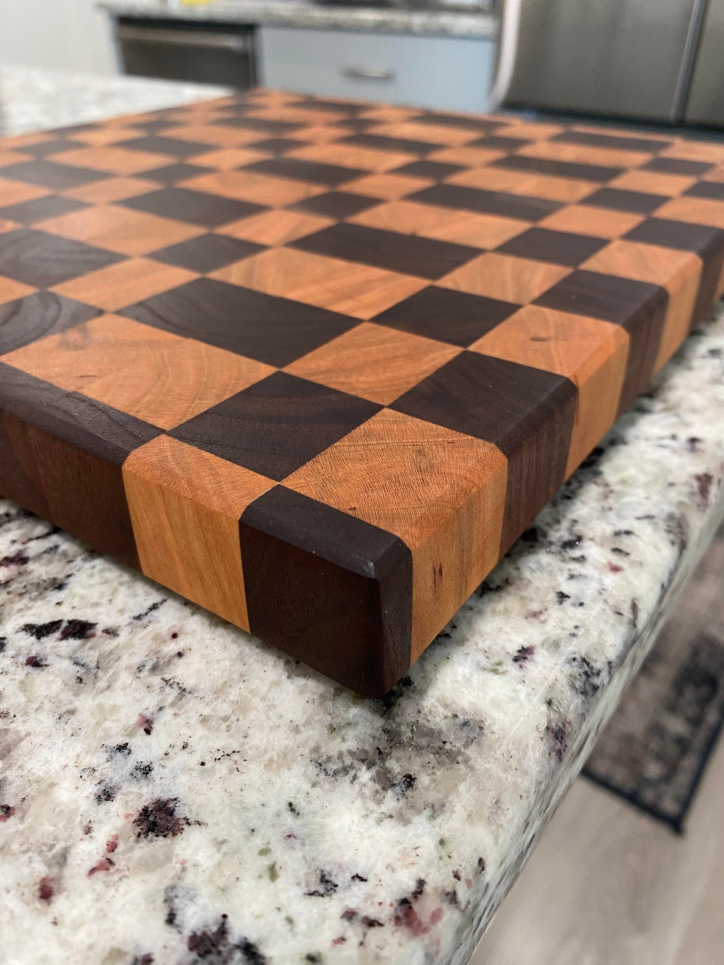 Sold Out - End Grain Cherry Walnut Double Checker