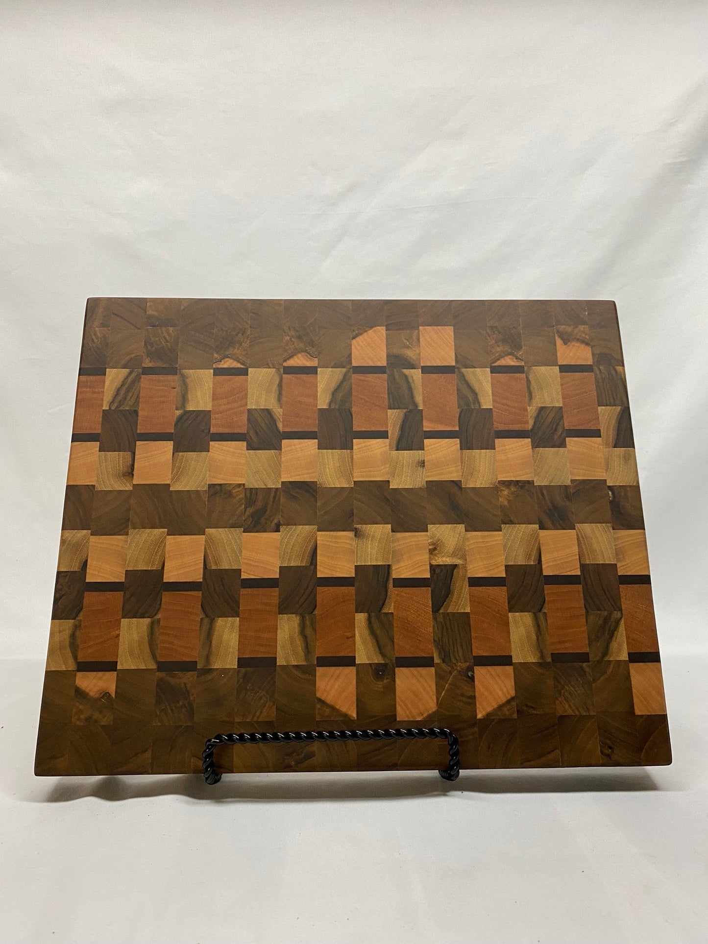 Sold - End Grain English Walnut Cherry Walnut Accent