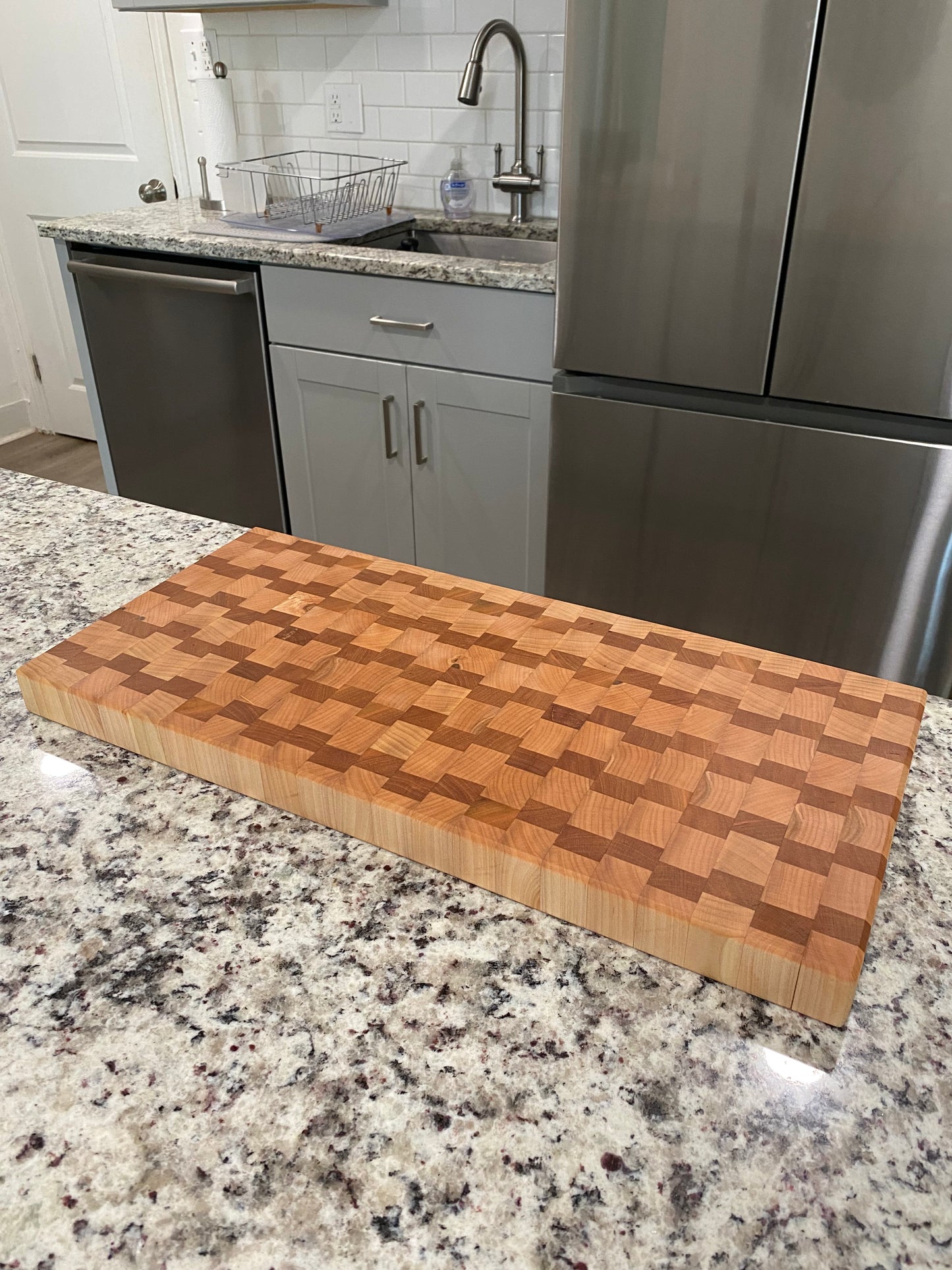 Sold - End Grain Maple and Dashed Cherry