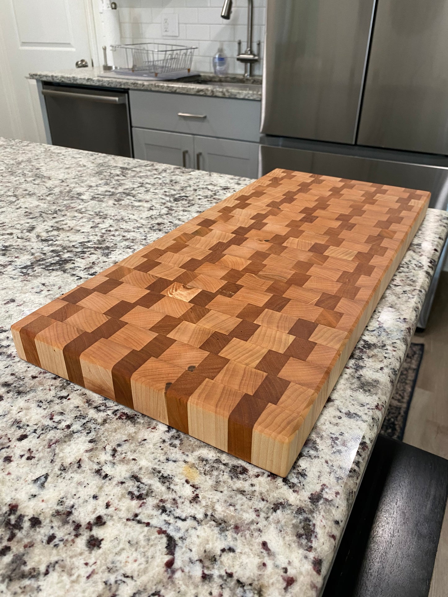 Sold - End Grain Maple and Dashed Cherry